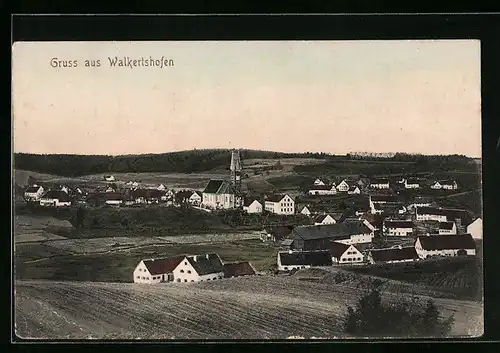 AK Walkertshofen, Teilansicht aus der Vogelschau