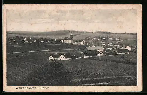 AK Walkertshofen i. Schw., Ortsansicht aus der Vogelschau