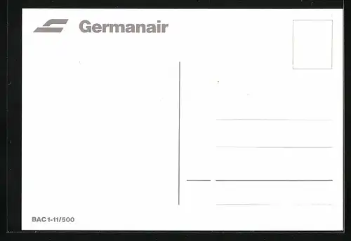 AK Flugzeug Germanair BAC1-11 /500