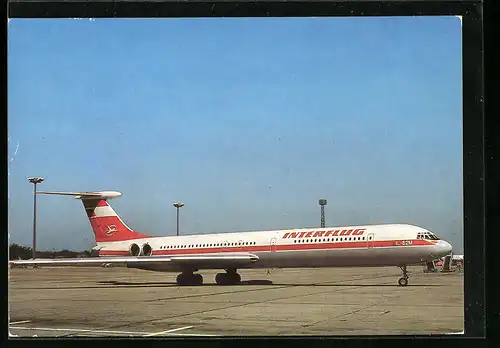 AK Flugzeug IL-62 /158 der Fluggesellschaft Interflug