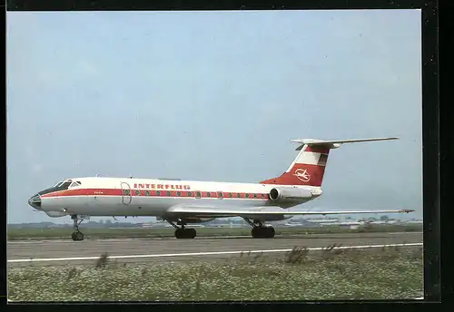 AK Flugzeug TU-134 /76 von der Fluggesellschaft Interflug