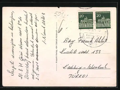 AK Kerpen /Bez. Köln, Schloss Lörsfeld, Kolping-Denkmal, Hauptstrasse