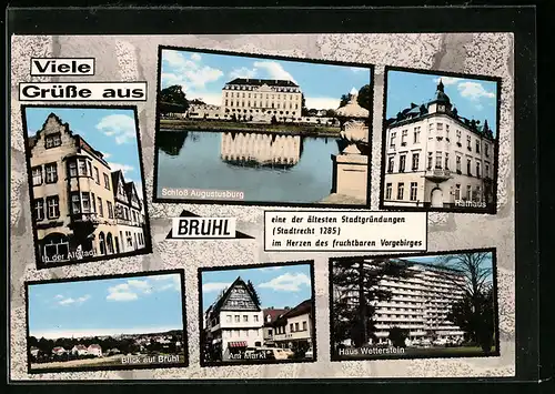 AK Brühl, Schloss Augustusburg, Haus Wettenstein, Rathaus