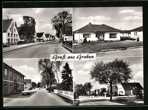 AK Graben, Strassenpartie mit Wohnhäusern