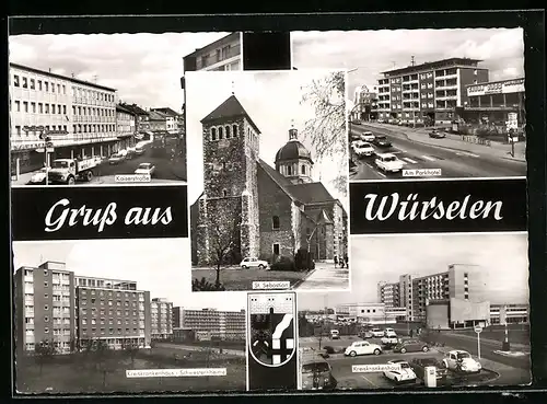 AK Würselen, Kaiserstrasse, Kreiskrankenhaus, St. Sebastian