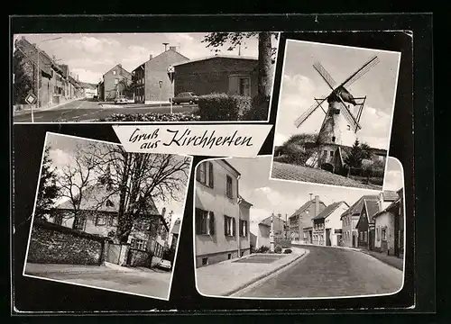 AK Kirchherten, Windmühle, Strassenpartie