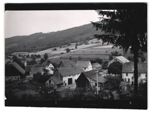 14 Fotografien Ansicht Zittenfelden i. Odw., Gasthaus zur Quelle mit VW-Käfer, Wohnhäuser