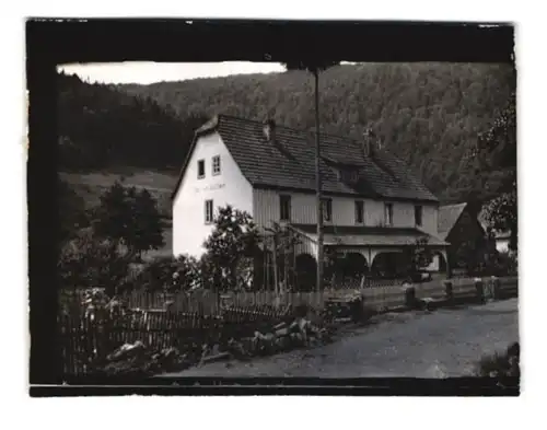 14 Fotografien Ansicht Zittenfelden i. Odw., Gasthaus zur Quelle mit VW-Käfer, Wohnhäuser