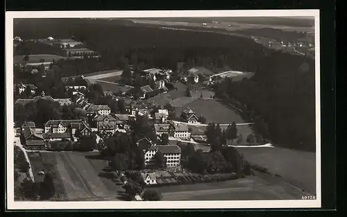 AK Königsfeld im Schwarzwald, Ortsansicht vom Flugzeug aus