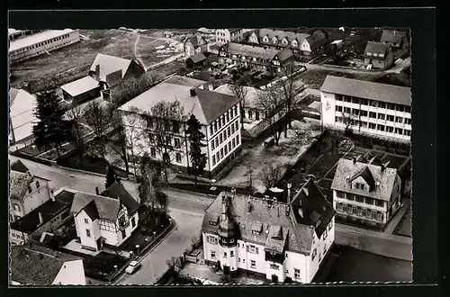 AK Michelstadt, Fliegeraufnahme vom Gymnasium