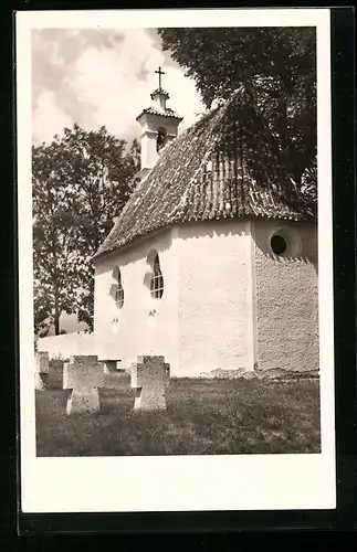 AK Schwabstadl /Lechfeld, Kapelle der Kriegsgräberstätte