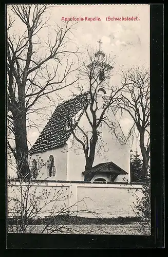 AK Schwabstadel /Lechfeld, Appolonia-Kapelle der Kriegsgräberstätte