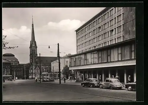 AK Karl-Marx-Stadt, HO-Cafe Freundschaft in der Bahnhofstrasse