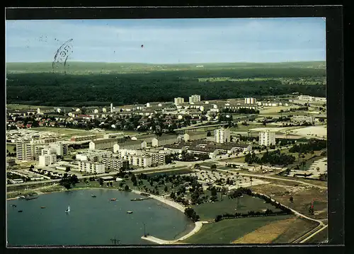 AK Offenburg /Baden, Ortsteile Uffhofen und Albersbösch, Fliegeraufnahme