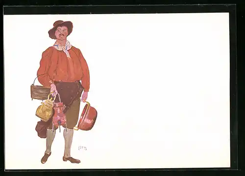 Künstler-AK Fete Federale de Chant, Festival, Le Chaudronnier