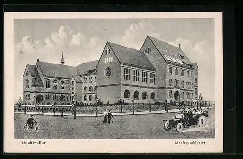 AK Eschweiler, Liebfrauenkloster mit Passanten