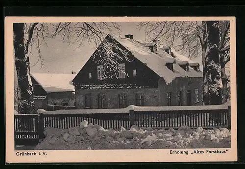 AK Grünbach i. V., Erholung Altes Forsthaus