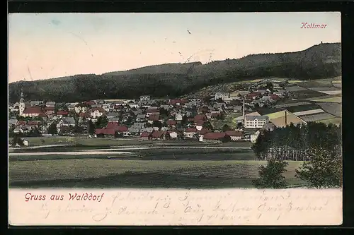 AK Walddorf /Kottmar, Gesamtansicht mit Umland