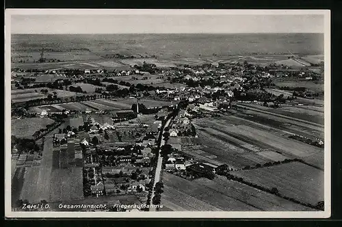 AK Zetel i. O., Gesamtansicht vom Flugzeug aus