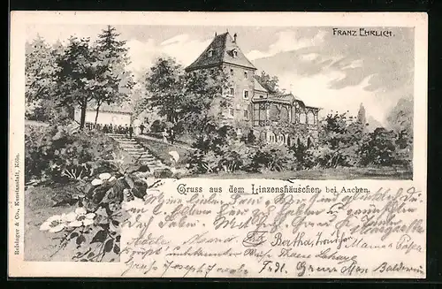 Künstler-AK Aachen, Linzenhäuschen