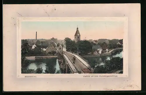 AK Merseburg, Partie an der Waterloobrücke