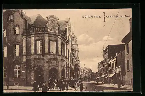 AK Düren /Rhld., Cölnstrasse mit Post