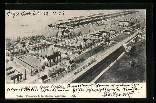 AK Lager Lechfeld, Teilansicht des Lagers