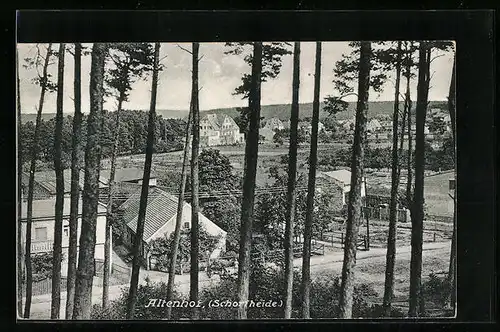 AK Altenhof /Schorfheide, Ortsansicht durch den Wald