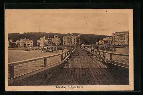AK Heiligendamm, Ortsansicht von der Seebrücke aus