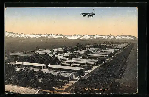 AK Lager Lechfeld, Truppenübungsplatz, Barackenlager