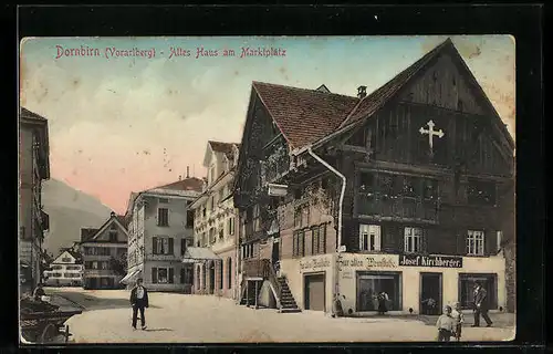 AK Dornbirn, Altes Haus am Marktplatz, Gasthaus zur alten Weinstube