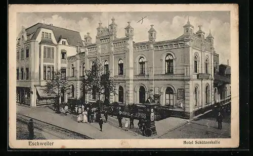 AK Eschweiler, Hotel Schützenhalle und Wettersäule