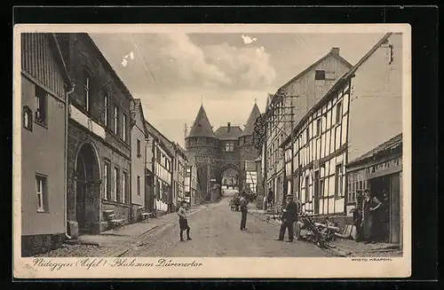 AK Nideggen /Eifel, Strassenpartie am Dürenertor
