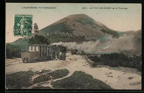 AK L`Auvergne Pittoresque, Le Puy-de-Dome et le Tramway, Bergbahn