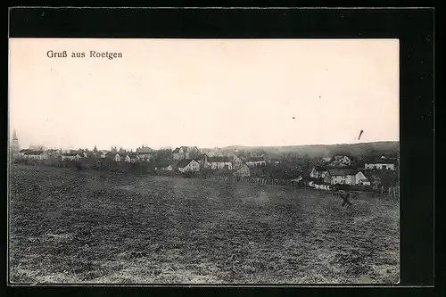 AK Roetgen, Ortspanorama von einem Feld aus