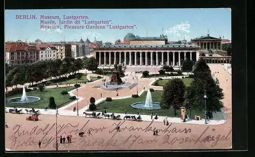 AK Berlin, Museum und Lustgarten aus der Vogelschau