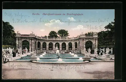 AK Berlin, Märchenbrunnen im Friedrichshain