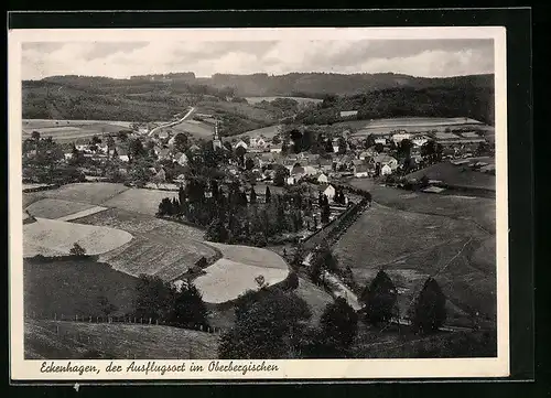 AK Eckenhagen im Oberbergischen, Ortsansicht aus der Vogelschau