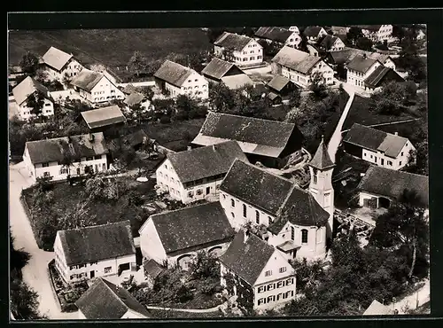 AK Scherstetten /Schwaben, Blick auf die Kirche aus der Vogelschau