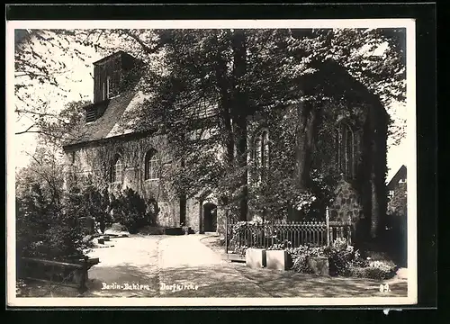 AK Berlin-Dahlem, Totalansicht der Dorfkirche