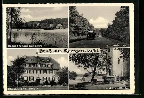 AK Roetgen /Eifel, Dreilägerbach Talsperre und Himmelsleiter