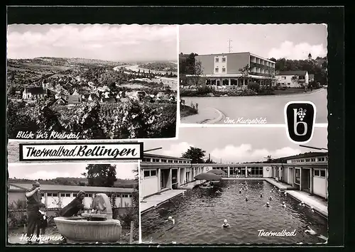 AK Bellingen /Baden, Heilbrunnen, Thermalbad mit Gästen
