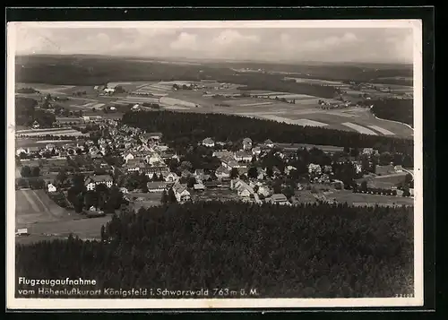AK Königsfeld i. Schwarzwald, Fliegeraufnahme des Höhenluftkurortes