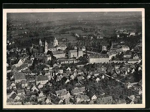 AK Weingarten i. Württbg., Fliegeraufnahme des Ortes