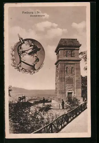 AK Freiburg i. Br., Ansicht Bismarckturm