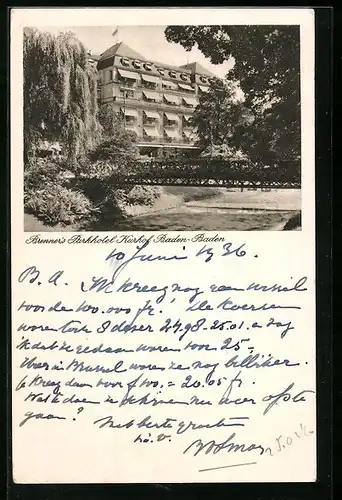 AK Baden-Baden, Brenner`s Parkhotel