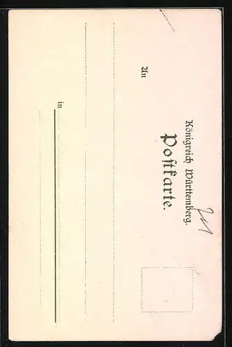 Künstler-AK Heilbronn, Kirchbrunnen Strasse