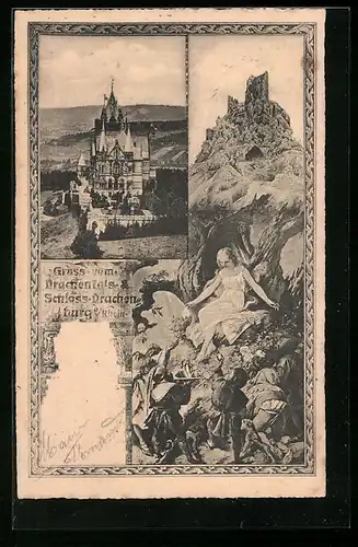 AK Drachenfels a. Rhein, Schloss Drachenburg