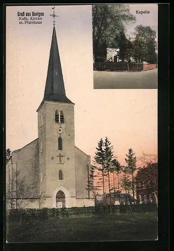 AK Roetgen, Kath. Kirche m. Pfarrhaus und Kapelle