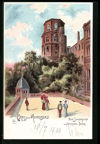 Lithographie Heidelberg, Der Schlossaltan